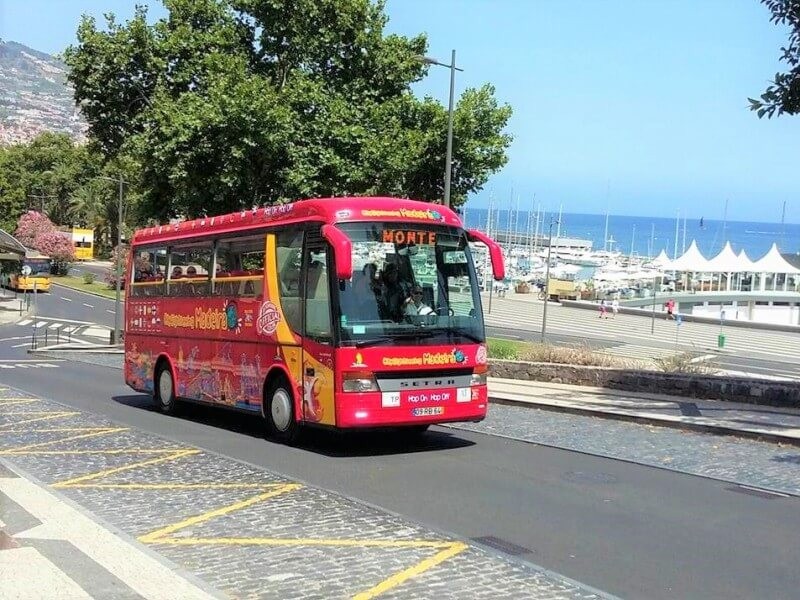 red tour bus funchal
