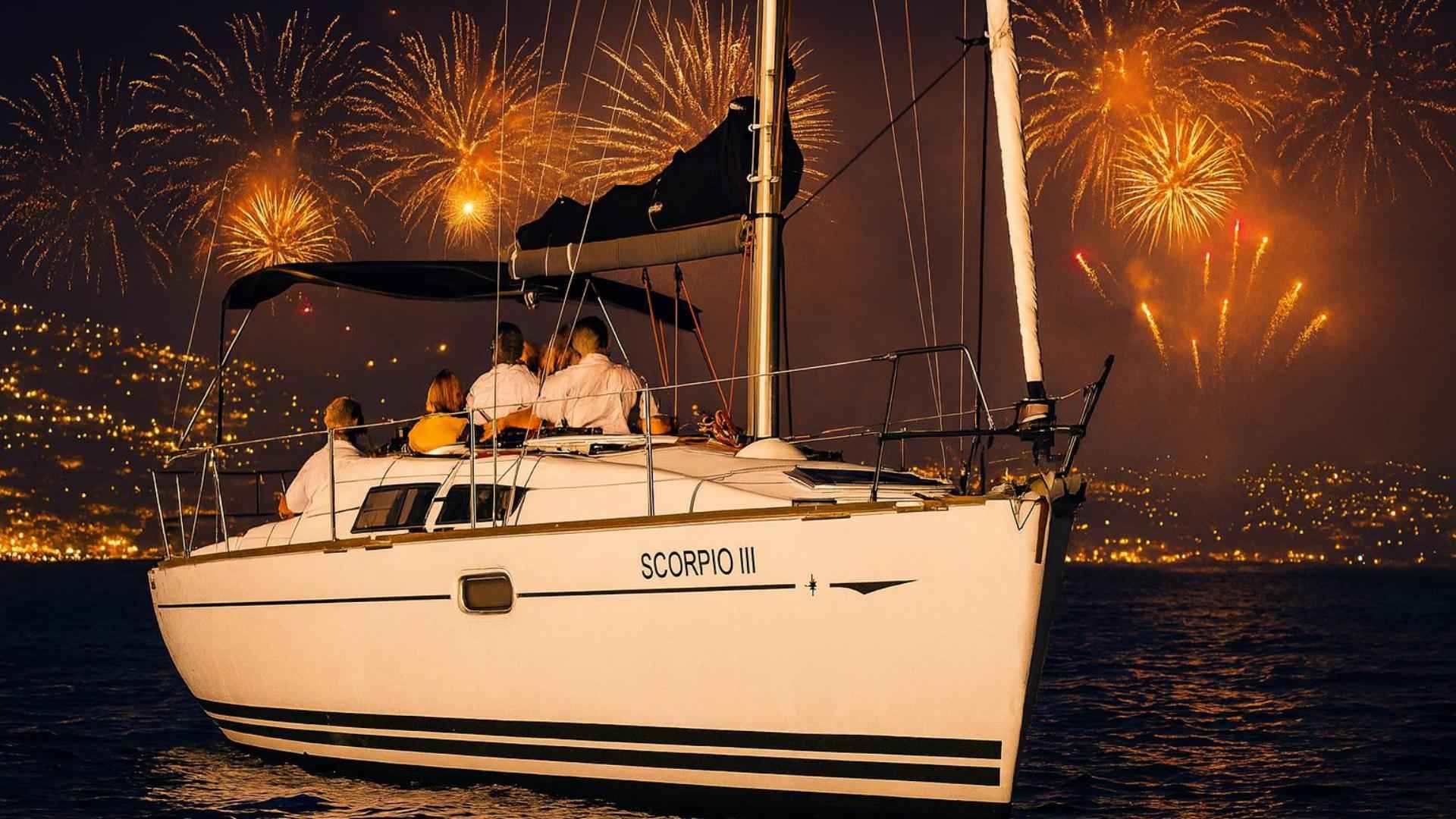 Funchal New Year Fireworks Private Charter for 8 people