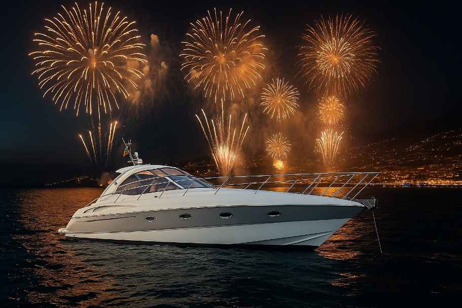 Madeira Atlantic Festival Fireworks Cruise on a Private Yacht