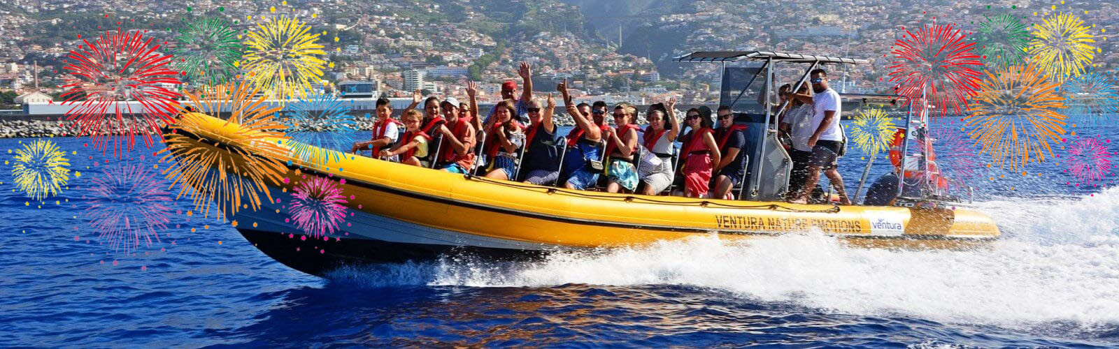 New Year Fireworks Speed Boat Cruise in Madeira