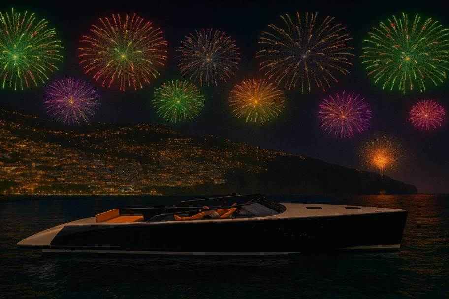New Year Fireworks Show in Madeira on a Luxury Private Boat