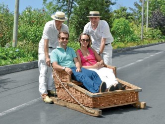 Madeira Toboggan Ride on Traditional Wicker Basket Sledges