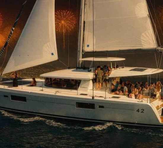 Madeira New Year Fireworks Show in Private Catamaran