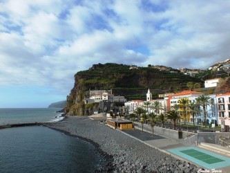 Ponta do Sol Harbor viewpoint in Madeira Island