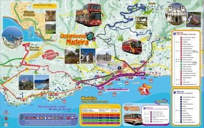 red bus sightseeing madeira map