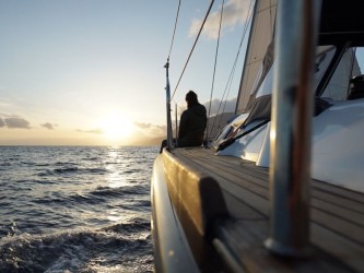 Sunset on a Private Sailing Charter from Funchal