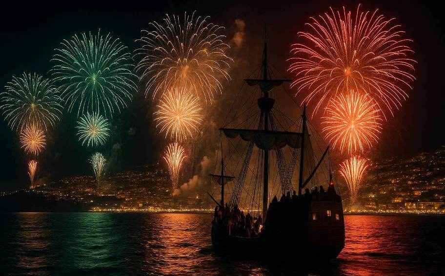 Madeira New Year Fireworks on Santa Maria de Colombo Madeira New Year Fireworks on Santa Maria de Colombo