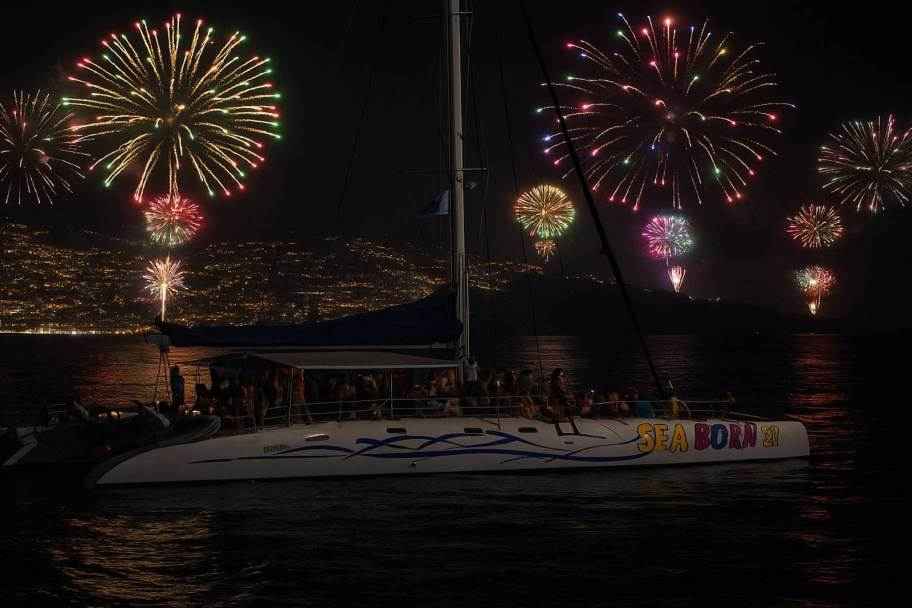 Viagem na Madeira para ver o fogo de ano novo no Seaborn Catamaran